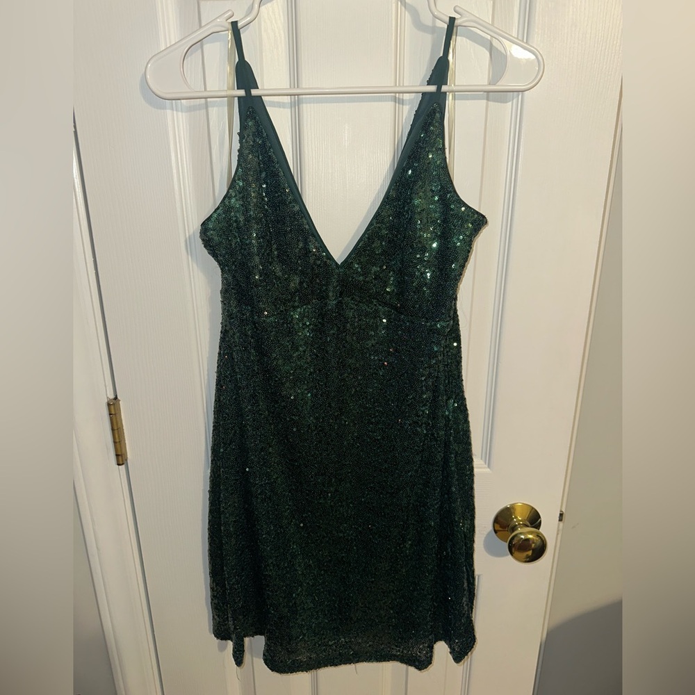 Xtraordinary Dark Green Sequin Dress